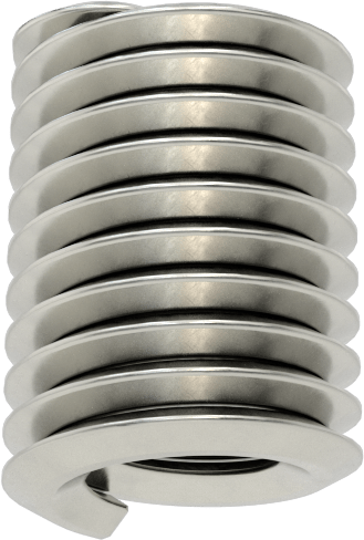 Helisel Ek Parça, Nitronic 60 Paslanmaz Çelik, M2,5 x 0,45 mm Diş Boyutu, 5 mm Uzunluk