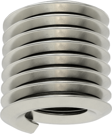 Helisel Ek Parça, Nitronic 60 Paslanmaz Çelik, M3 x 0,5 mm Diş Boyutu, 4,5 mm Uzunluk