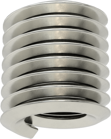 Helisel Ek Parça, Nitronic 60 Paslanmaz Çelik, M4 x 0,7 mm Diş Boyutu, 6 mm Uzunluk