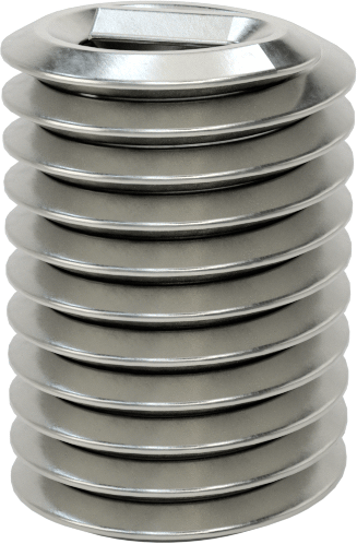 Helisel Ek Parça, Nitronic 60 Paslanmaz Çelik, M4 x 0,7 mm Diş Boyutu, 8 mm Uzunluk
