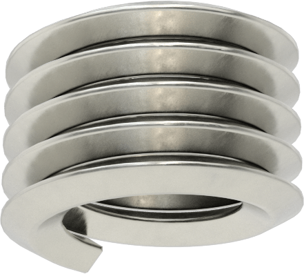 Helisel Ek Parça, Nitronic 60 Paslanmaz Çelik, M6 x 1 mm Diş Boyutu, 6 mm Uzunluk