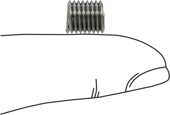 Helisel Ek Parça, Nitronic 60 Paslanmaz Çelik, M6 x 1 mm Diş Boyutu, 9 mm Uzunluk