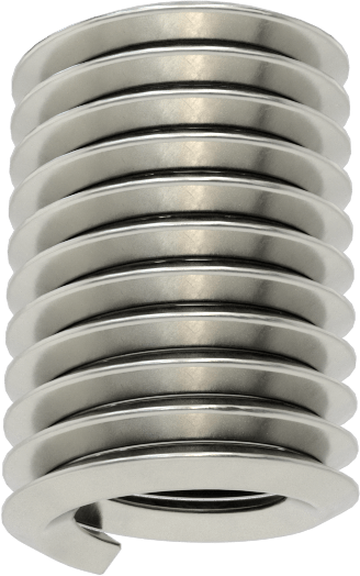 Helisel Ek Parça, Nitronic 60 Paslanmaz Çelik, M6 x 1 mm Diş Boyutu, 12 mm Uzunluk