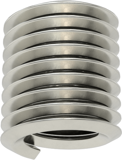 Helisel Ek Parça, Nitronic 60 Paslanmaz Çelik, M8 x 1,25 mm Diş Boyutu, 12 mm Uzunluk