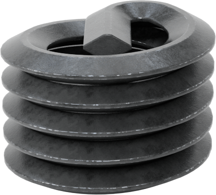 Helisel Ek Parça, Yağlanmış 18-8 Paslanmaz Çelik, M4 x 0,7 mm Diş Boyutu, 4 mm Uzunluk