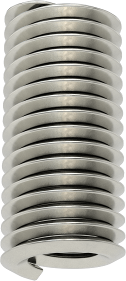 Helisel Ek Parça, Parçacık İçermeyen Ortamlar için, Paslanmaz Çelik, M4 x .7mm, 12 mm Uzunluk
