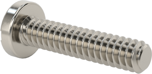 316 Paslanmaz Çelik Silindir Başlı Oluklu Vidalar, 4-40 Diş, 1/2" Uzunluk