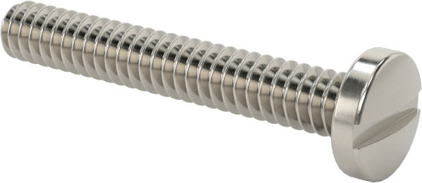 316 Paslanmaz Çelik Silindir Başlı Oluklu Vidalar, 4-40 Diş, 3/4" Uzunluk