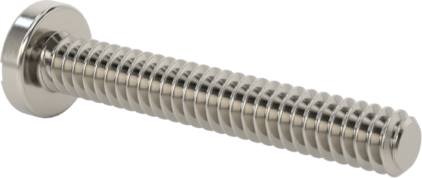 316 Paslanmaz Çelik Silindir Başlı Oluklu Vidalar, 4-40 Diş, 3/4" Uzunluk