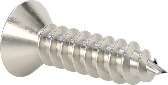Sac Metal için Kare Tahrikli Düz Başlı Vidalar, 18-8 Paslanmaz Çelik, 10 Numaralı Boyut, 3/4" Uzunluk