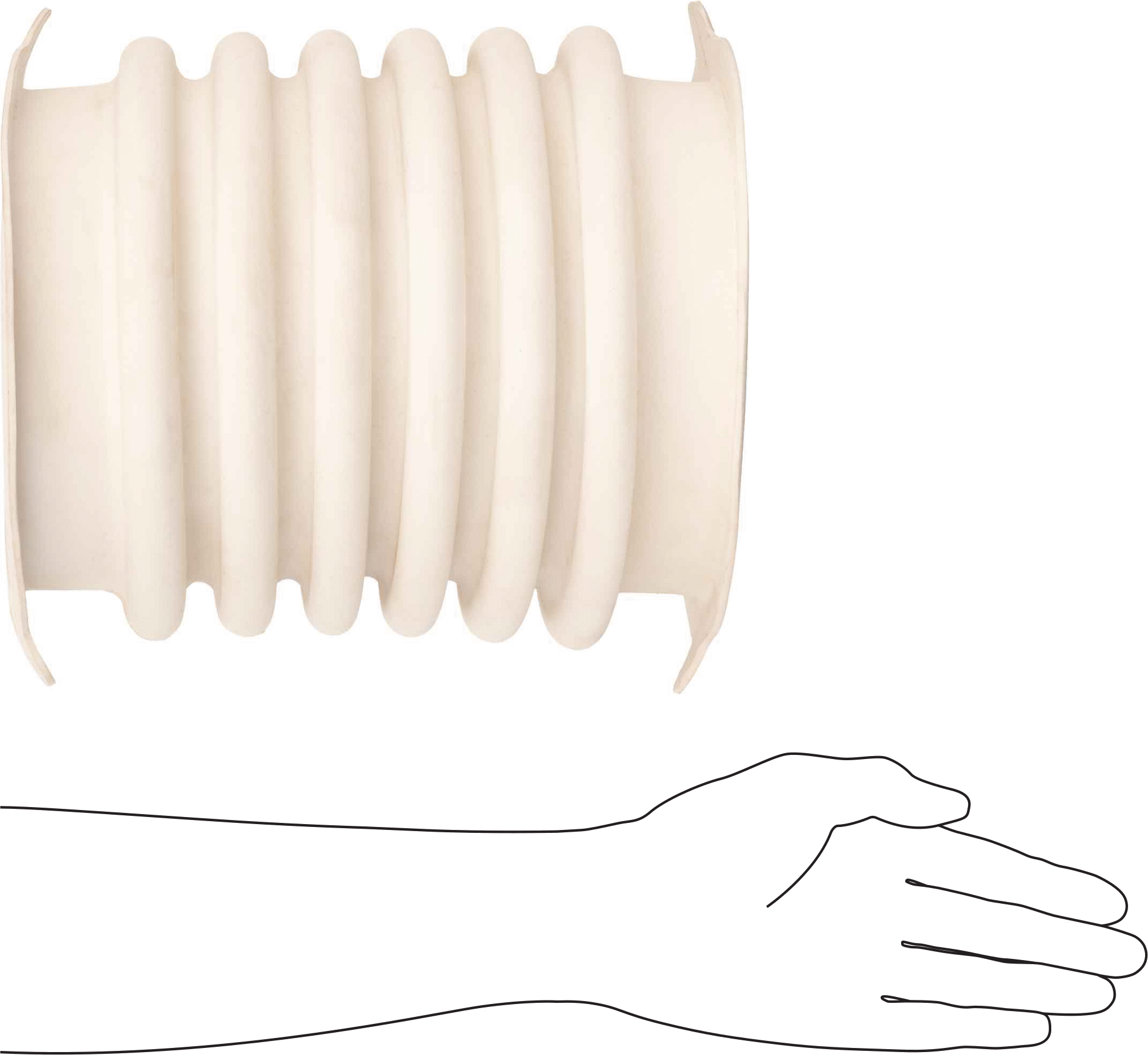 Kolay Sıkıştırmalı Kanal Hortumu, Kuru Gıda için, Doğal Kauçuk, 8" ID, 8-1/2" OD, 12" Uzunluk