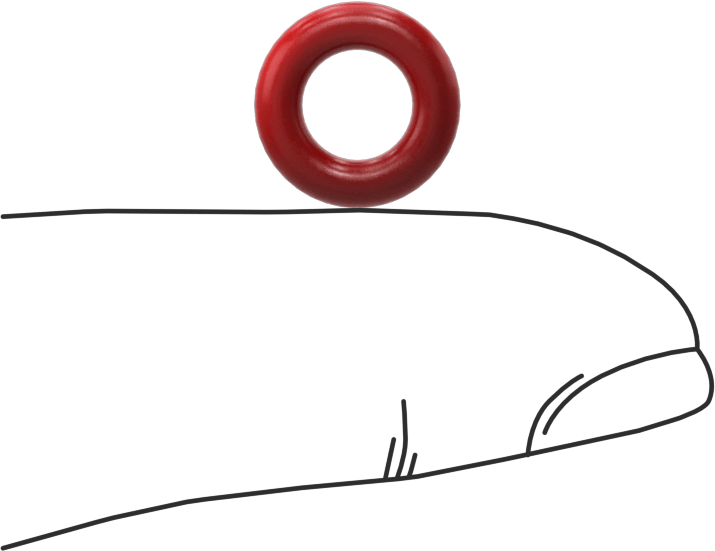 Yüksek Sıcaklık Silikon O-Ringler, Parker S1138, 3/32 Kesirli Genişlik, Dash Numarası 108