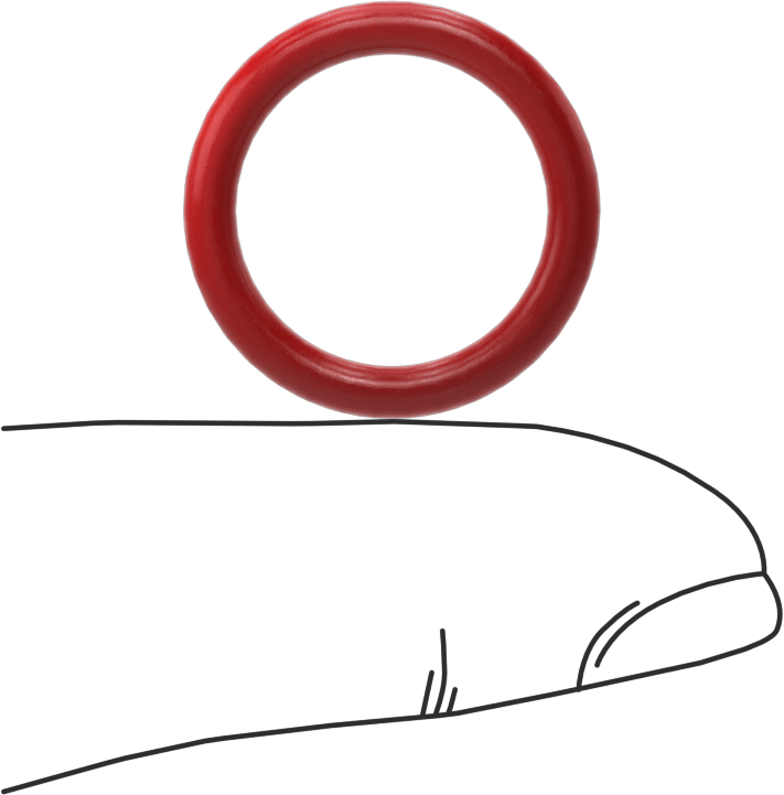 Yüksek Sıcaklık Silikon O-Ringler, Parker S1138, 3/32 Kesirli Genişlik, Dash Numarası 114