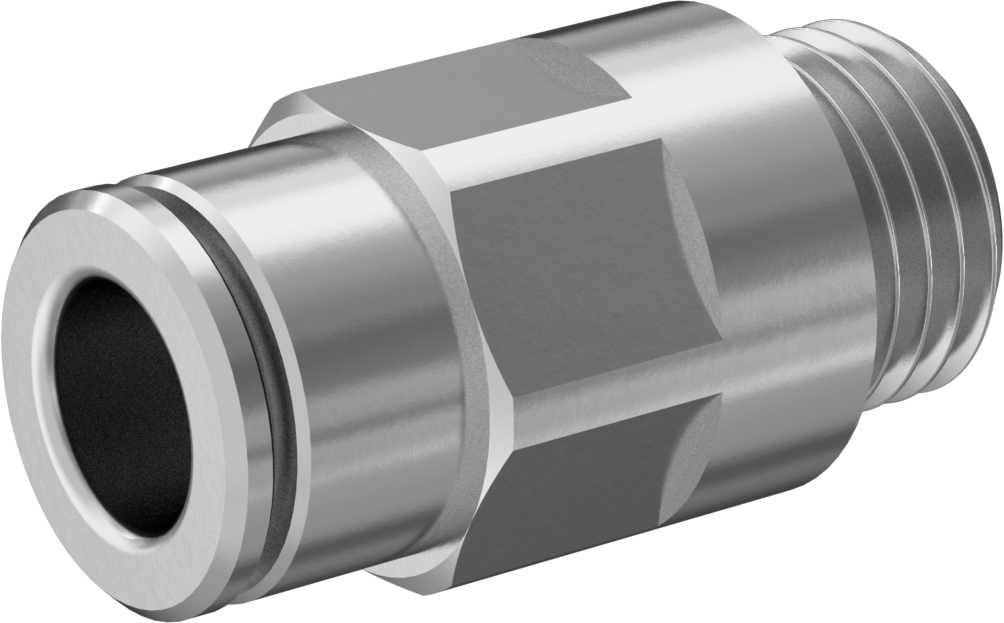 Yüksek Basınçlı Tak-Bağlan Boru Bağlantı Elemanı, 8 mm Dış Çaplı Boru için Düz Adaptör, 1/4 BSPP