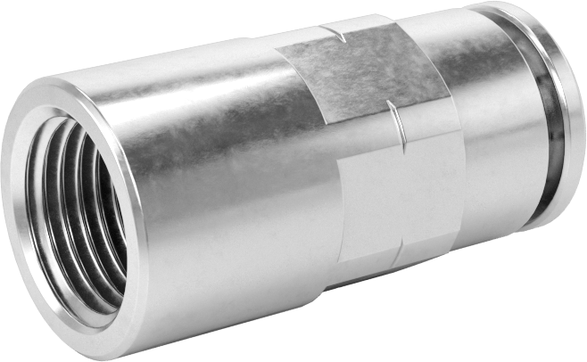 Yüksek Basınçlı Tak-Bağlan Boru Bağlantı Elemanı, Hava ve Su için, Adaptör, 1/4" Boru Dış Çap x 1/8 NPTF Dişi