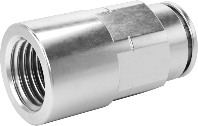 Yüksek Basınçlı Tak-Bağlan Boru Bağlantı Elemanı, Hava ve Su için, Adaptör, 3/8" Boru Dış Çapı x 1/4 NPTF Dişi