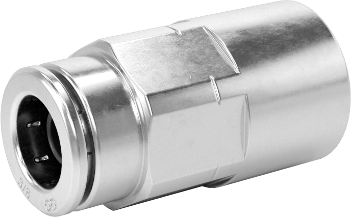 Yüksek Basınçlı Tak-Bağlan Boru Bağlantı Elemanı, Hava ve Su için, Adaptör, 3/8" Boru Dış Çapı x 1/4 NPTF Dişi