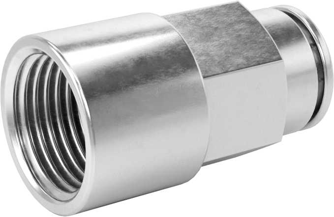 Yüksek Basınçlı Tak-Bağlan Boru Bağlantı Elemanı, Hava ve Su için, Adaptör, 3/8" Boru Dış Çapı x 3/8 NPTF Dişi