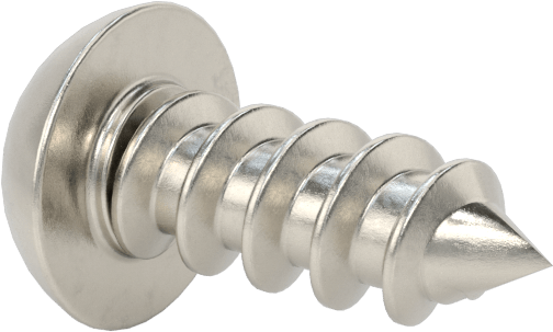 Sac Metal için Dekoratif Yuvarlak Başlı Vidalar, 18-8 Paslanmaz Çelik, 10 Numaralı Boyut, 1/2" Uzunluk