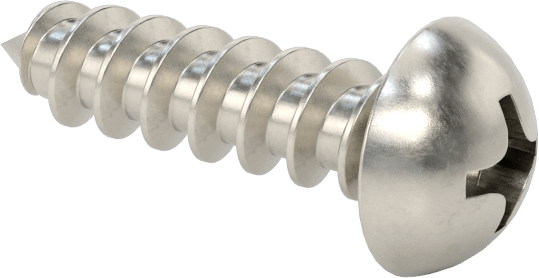 Sac Metal için Dekoratif Yuvarlak Başlı Vidalar, 18-8 Paslanmaz Çelik, 10 Numaralı Boyut, 3/4" Uzunluk