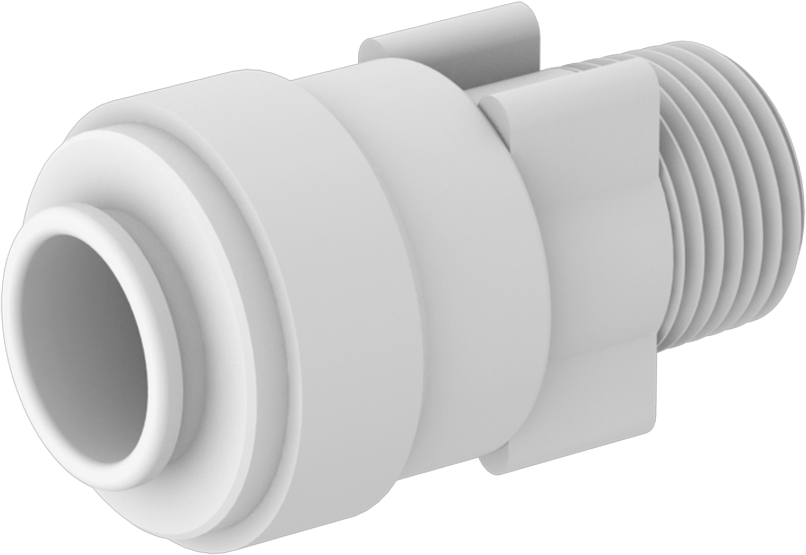 Plastik Bas-Bağlan Bağlantı Parçası, 3/8 Bakır Boru Boyutu x 3/8 NPT Erkek için Adaptör