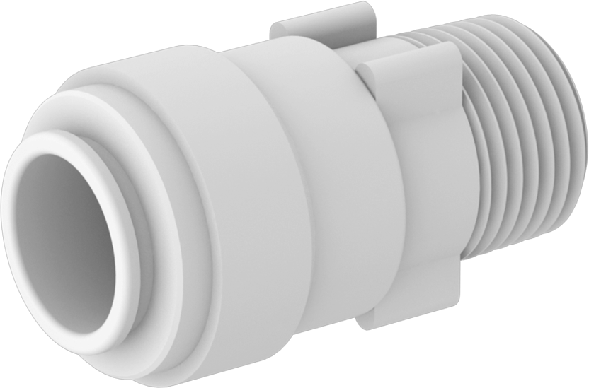 Plastik Bas-Bağlan Bağlantı Parçası, 1/2 Bakır Boru Boyutu x 1/2 NPT Erkek için Adaptör