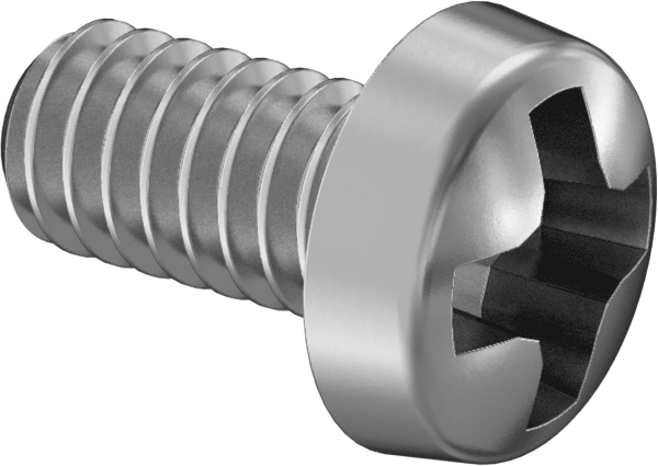 Dar Peynir Başlı Phillips Vidalar, M2 x 0,4 mm Diş, 4 mm Uzunluk