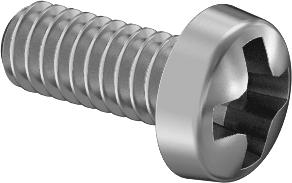Dar Peynir Başlı Phillips Vidalar, M2 x 0,4 mm Diş, 5 mm Uzunluk