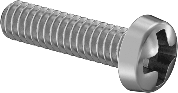Dar Peynir Başlı Phillips Vidalar, M2 x 0,4 mm Diş, 8 mm Uzunluk