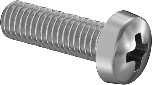 Dar Peynir Başlı Phillips Vidalar, M3 x 0,5 mm Diş, 10 mm Uzunluk