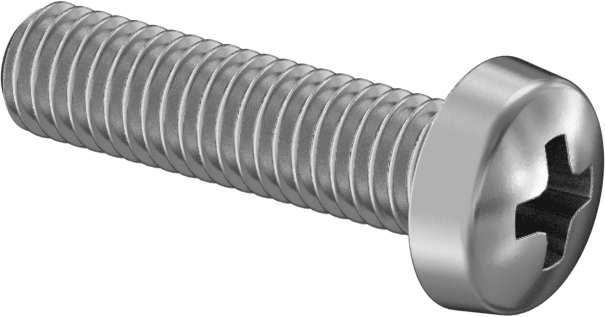 Dar Peynir Başlı Phillips Vidalar, M3 x 0,5 mm Diş, 12 mm Uzunluk
