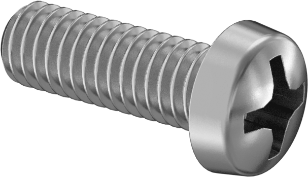 Dar Peynir Başlı Phillips Vidalar, M4 x 0,7 mm Diş, 12 mm Uzunluk