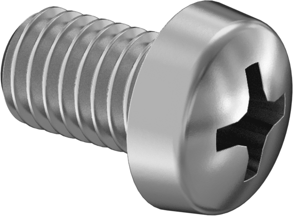 Dar Peynir Başlı Phillips Vidalar, M5 x 0,8 mm Diş, 8 mm Uzunluk