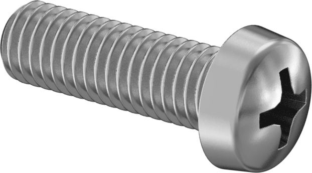Dar Peynir Başlı Phillips Vidalar, M5 x 0,8 mm Diş, 16 mm Uzunluk
