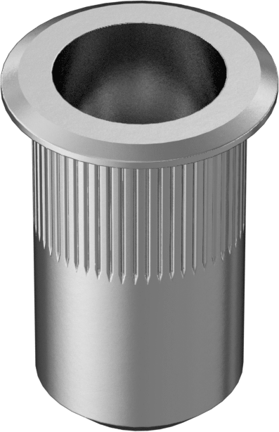Alüminyum Perçin Somunu, M6 x 1 İç Diş, 4.2 - 6.6 mm Malzeme Kalınlığı