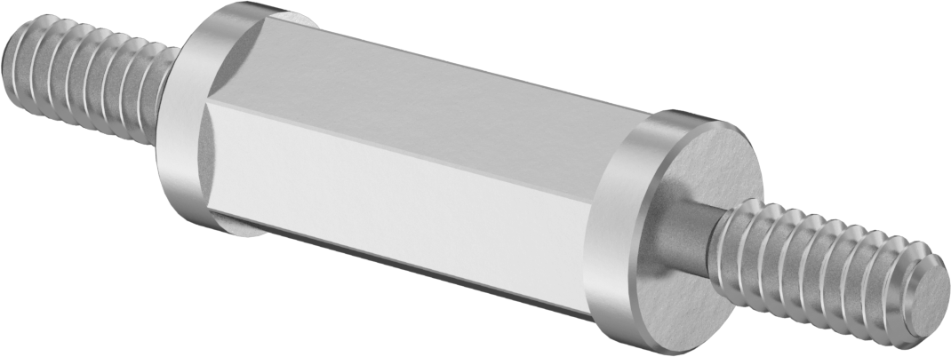 Erkek Dişli Ara Parça, 1/4" OD, 5/8" Uzunluk