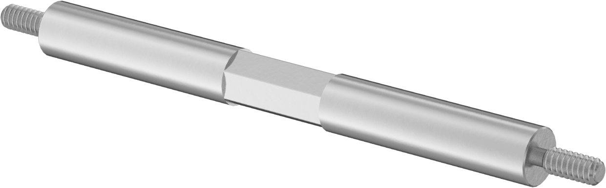 Erkek Dişli Ara Parça, 1/4" OD, 2-1/2" Uzunluk