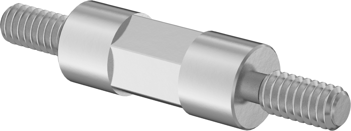 Erkek Dişli Ara Parça, 1/2" OD, 1-1/4" Uzunluk