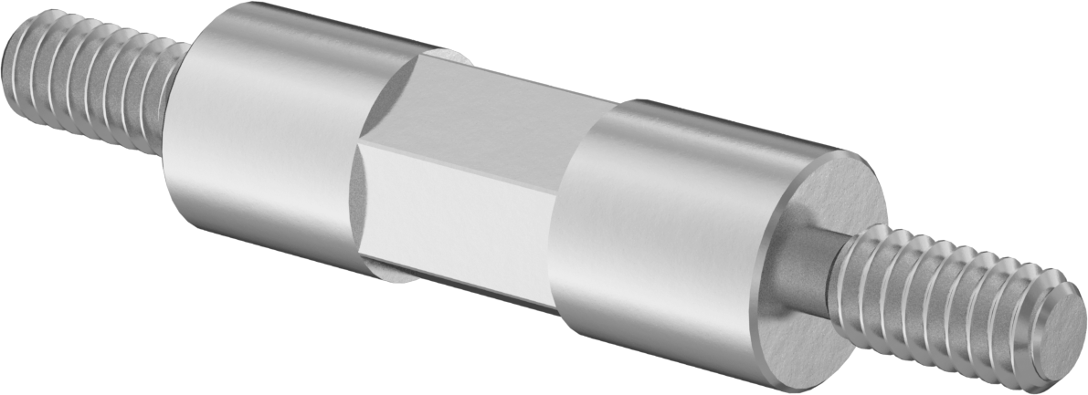 Erkek Dişli Ara Parça, 1/2" OD, 1-1/2" Uzunluk