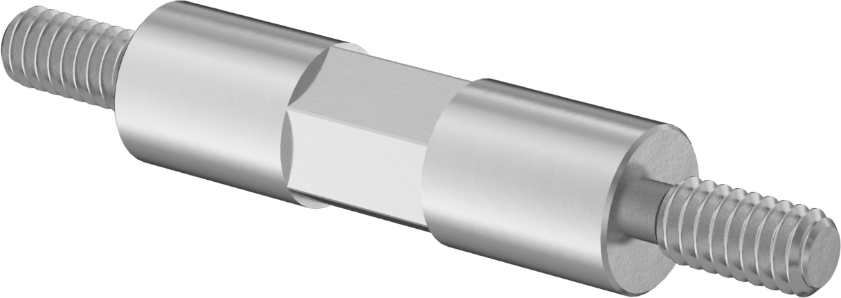 Erkek Dişli Ara Parça, 1/2" OD, 1-3/4" Uzunluk