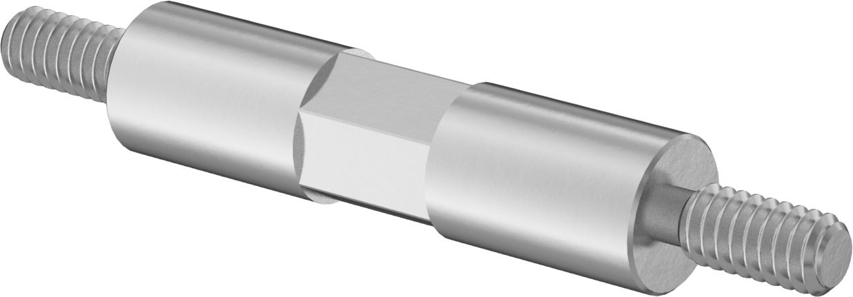 Erkek Dişli Ara Parça, 1/2" OD, 2" Uzunluk
