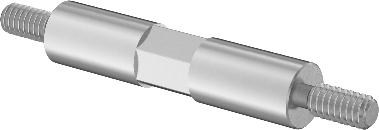 Erkek Dişli Ara Parça, 1/2" OD, 2-1/4" Uzunluk