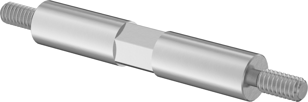 Erkek Dişli Ara Parça, 1/2" OD, 2-3/4" Uzunluk