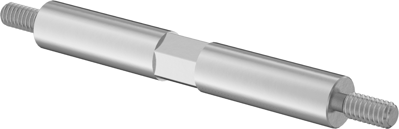 Erkek Dişli Ara Parça, 1/2" OD, 3-1/2" Uzunluk