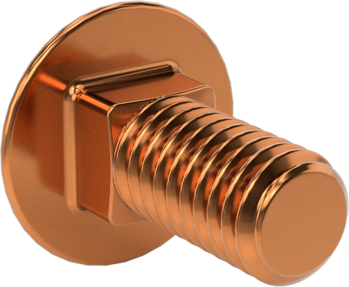 Bronz Kare Boyunlu Taşıma Cıvatası, 5/16"-18 Diş Boyutu, 3/4" Uzunluk