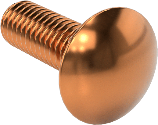 Bronz Kare Boyunlu Taşıma Cıvatası, 5/16"-18 Diş Boyutu, 1" Uzunluk