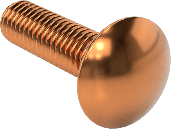 Bronz Kare Boyunlu Taşıma Cıvatası, 5/16"-18 Diş Boyutu, 1-1/4" Uzunluk