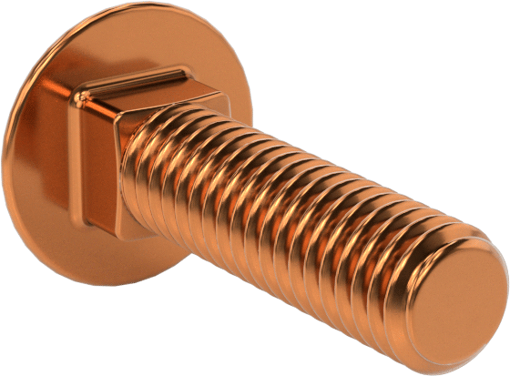 Bronz Kare Boyunlu Taşıma Cıvatası, 5/16"-18 Diş Boyutu, 1-1/4" Uzunluk