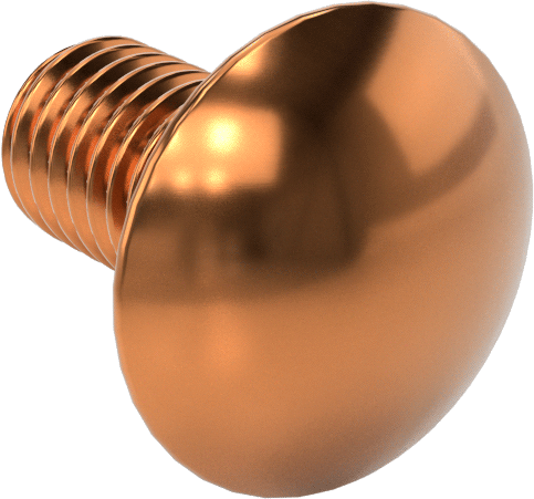 Bronz Kare Boyunlu Taşıma Cıvatası, 3/8"-16 Diş Boyutu, 3/4" Uzunluk