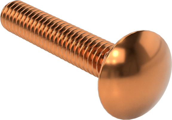 Bronz Kare Boyunlu Taşıma Cıvatası, 1/4"-20 Diş Boyutu, 1-1/2" Uzunluk